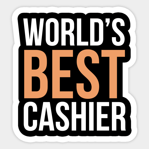 World's best cashier Sticker by cypryanus